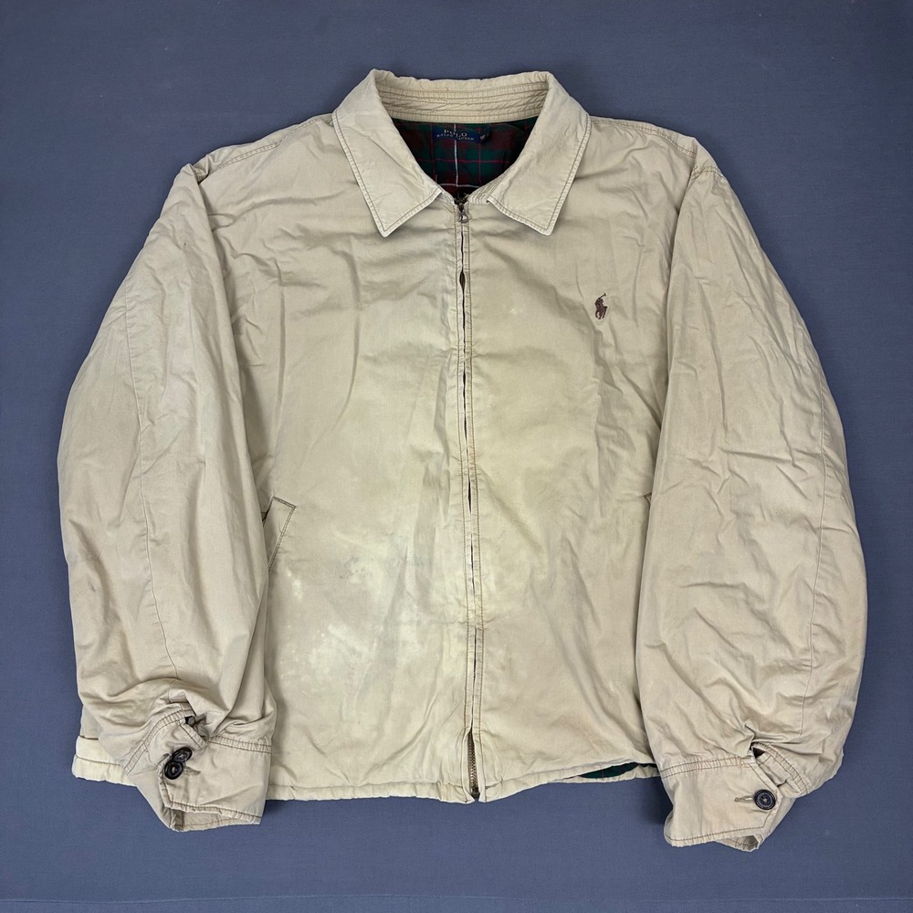 Polo Ralph Lauren Tan Bi-Swing Jacket Men's Size 3XB Plaid Lined